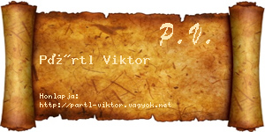 Pártl Viktor névjegykártya